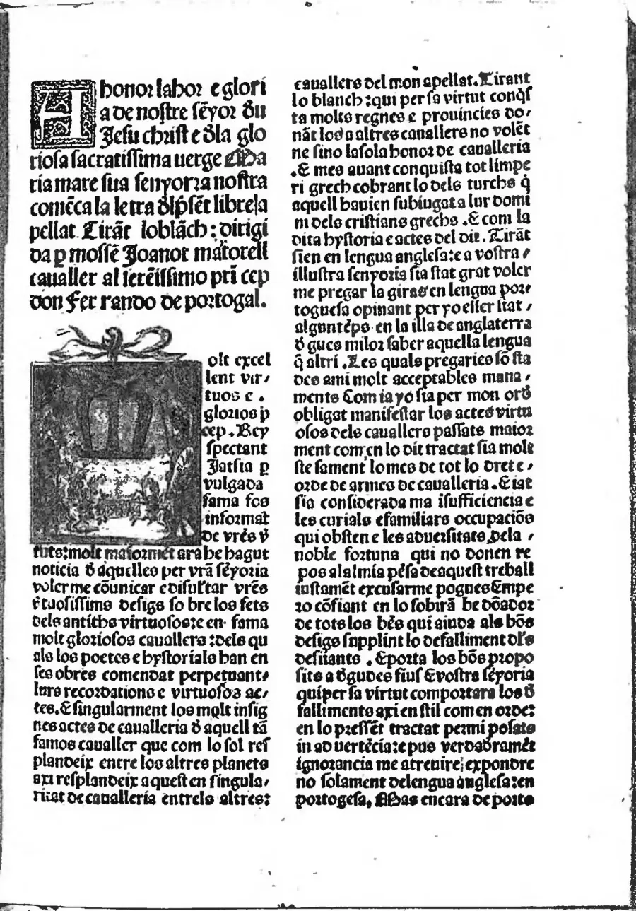 La carte Tirant le Blanc