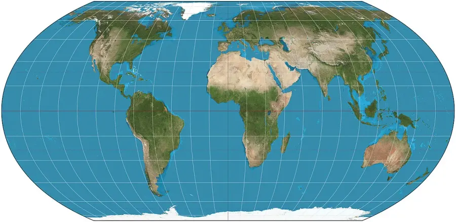 La carte Projection Equal Earth