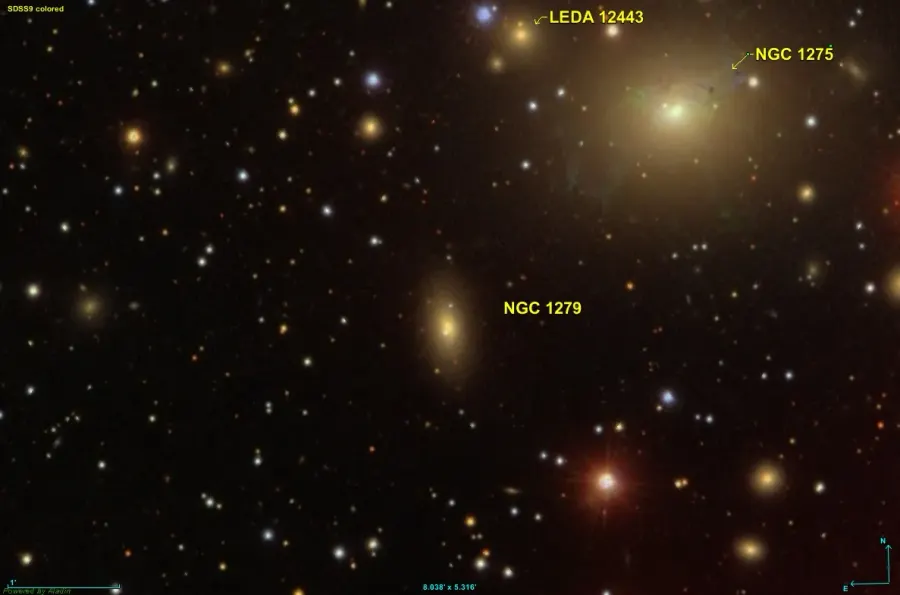 La carte NGC 1279