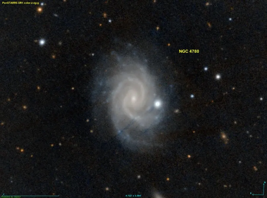 La carte NGC 4780
