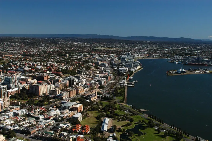 La carte Newcastle