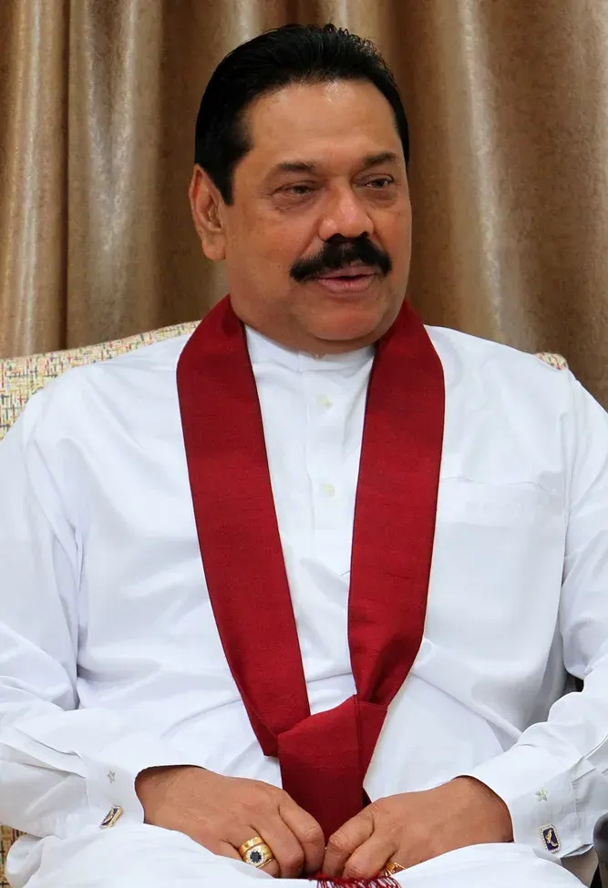 La carte Mahinda Rajapaksa