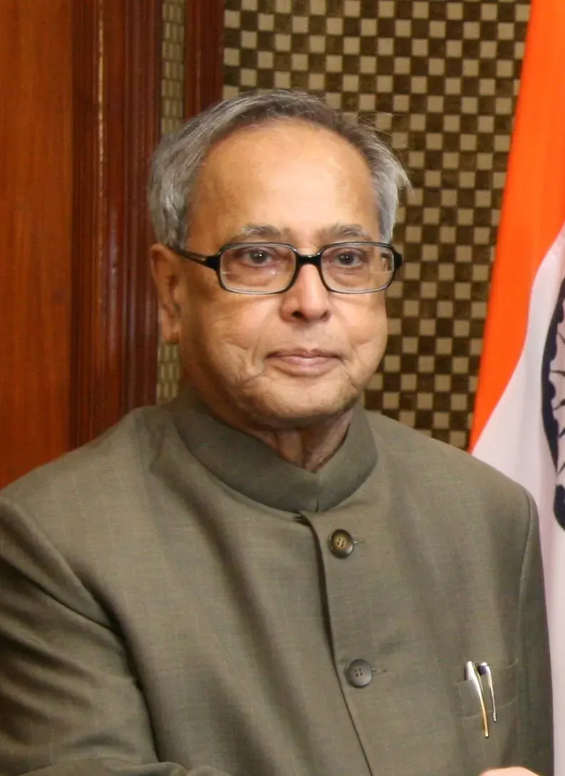 La carte Pranab Mukherjee