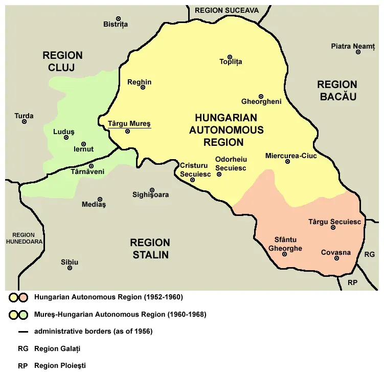 La carte Province autonome magyare