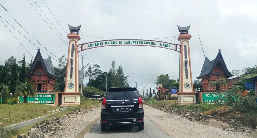 La carte Kabupaten de Tapanuli du Nord