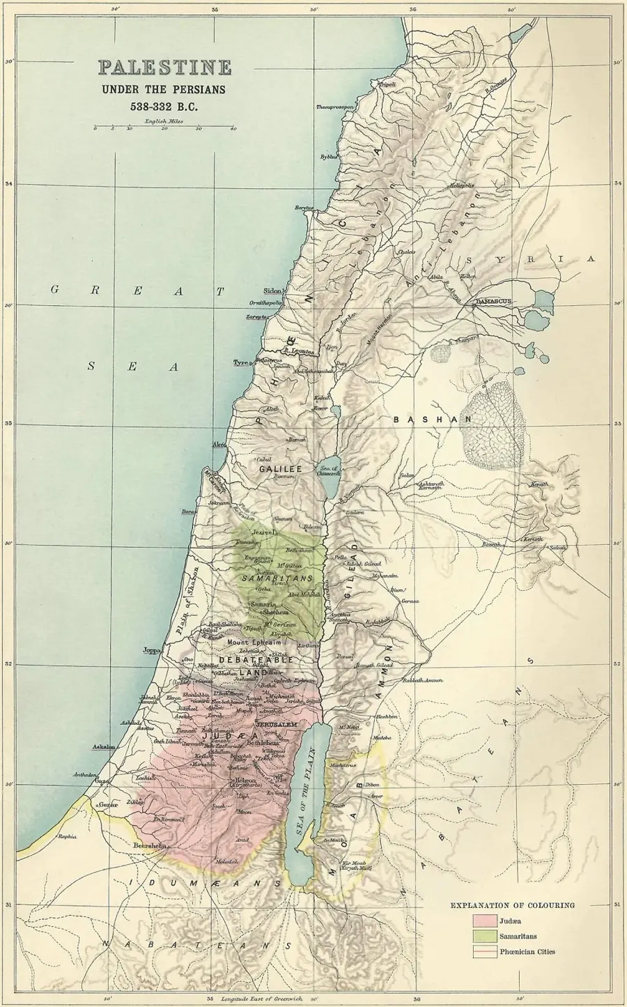 La carte Yehoud Medinata