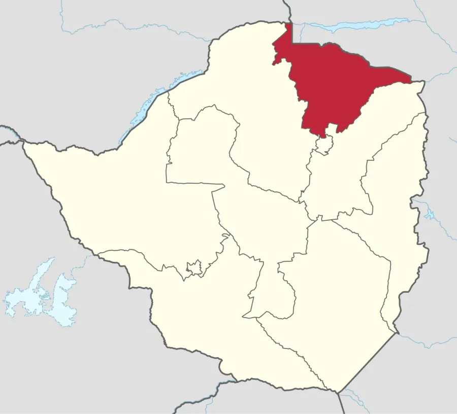 La carte Mashonaland central
