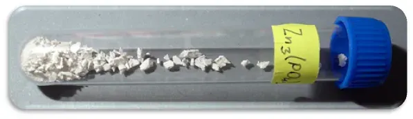 La carte Phosphate de zinc