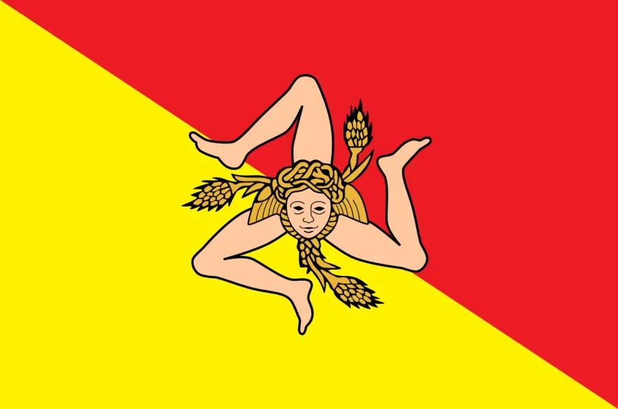 The Flag of Sicily card
