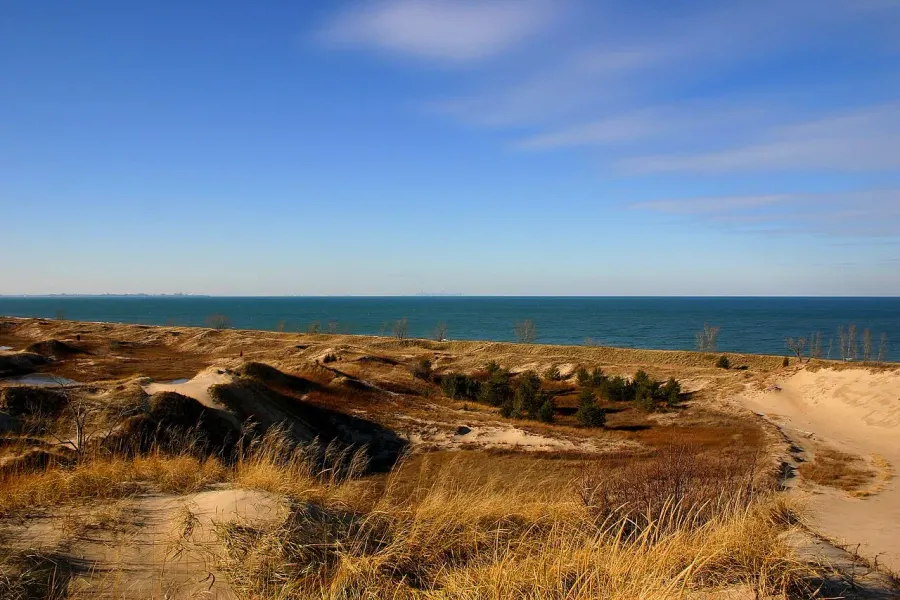 La carte Parc national des Indiana Dunes