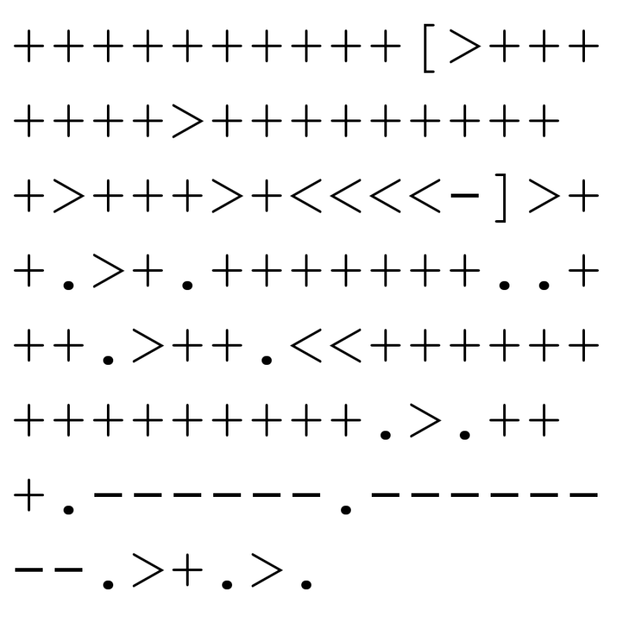 The Esoteric programming language card