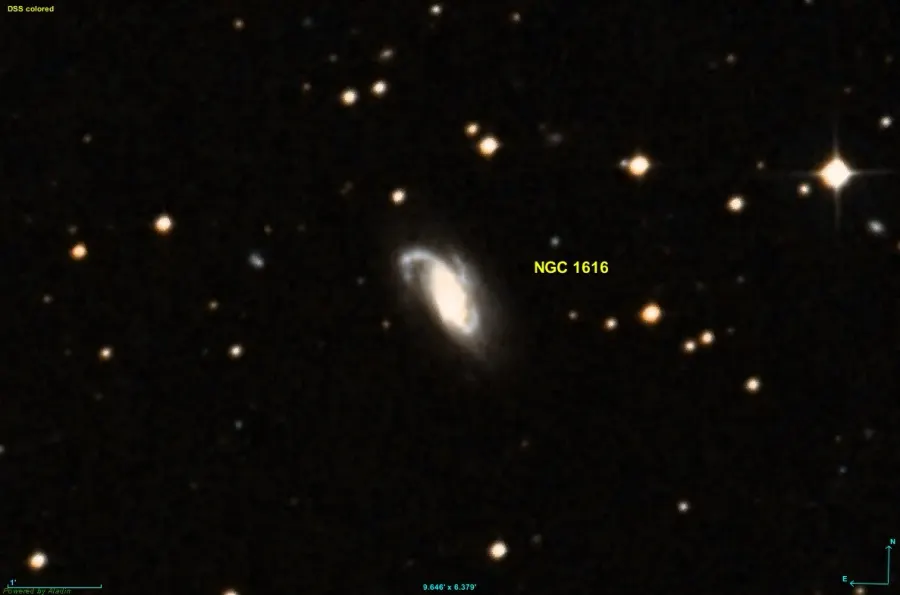 La carte NGC 1616