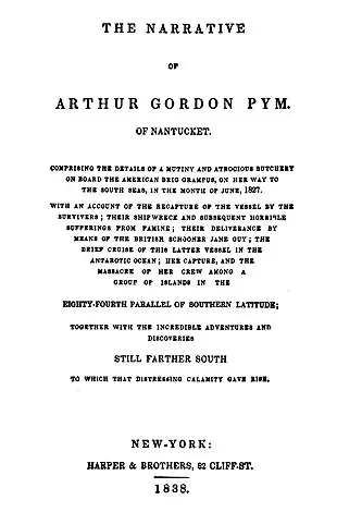La carte Les Aventures d'Arthur Gordon Pym