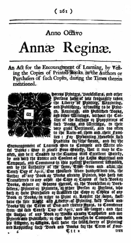 The Statute of Anne card