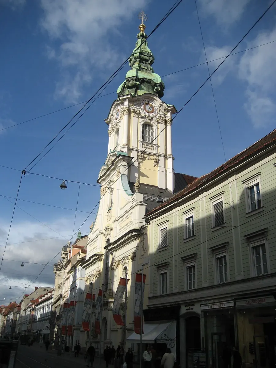 La carte Église paroissiale de la ville de Graz