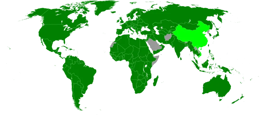 La carte Nonciature apostolique