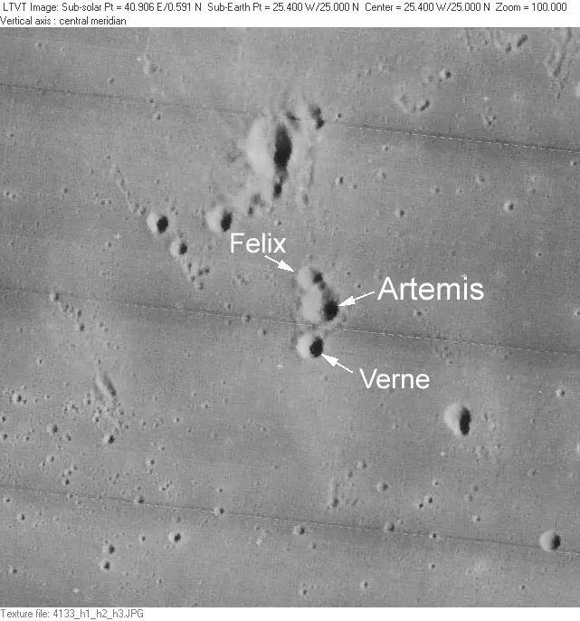 La carte Artemis