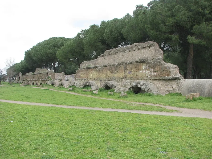 La carte Aqueduc de l'Aqua Tepula