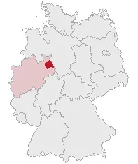 La carte Arrondissement de Lippe