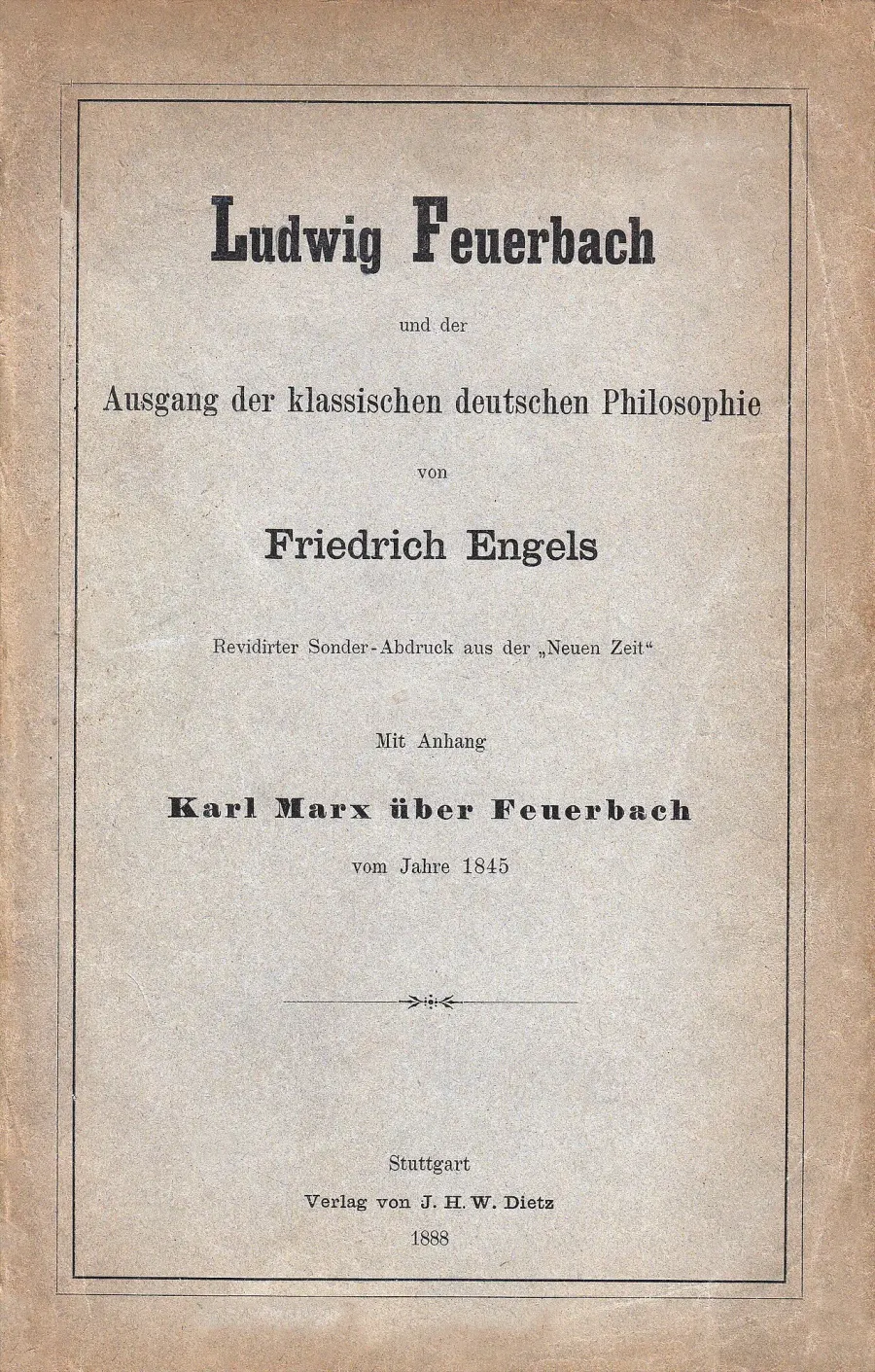La carte Thèses sur Feuerbach