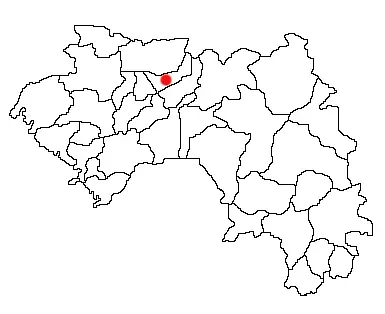 La carte Préfecture de Koubia