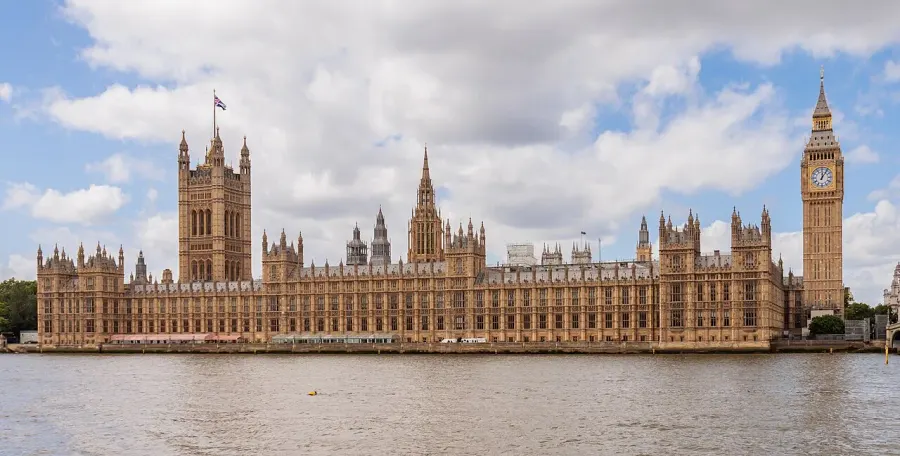 La carte Palais de Westminster