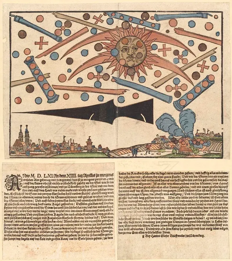 The 1561 celestial phenomenon over Nuremberg card