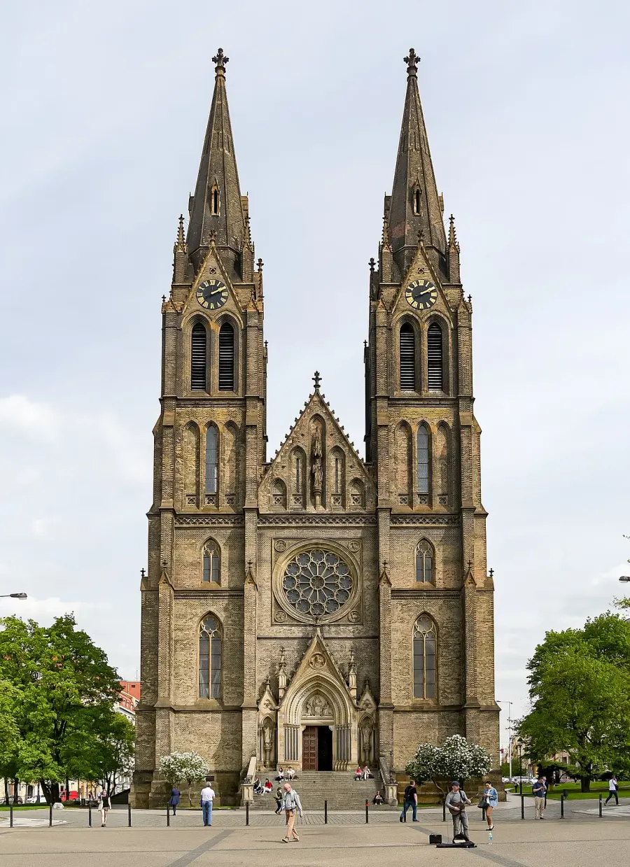 La carte Église Sainte-Ludmila de Prague