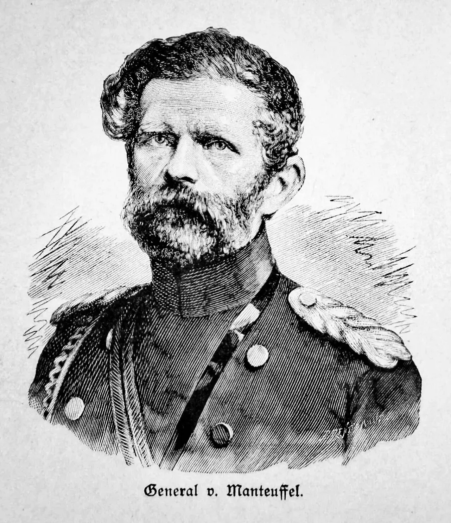 The Edwin Freiherr von Manteuffel card
