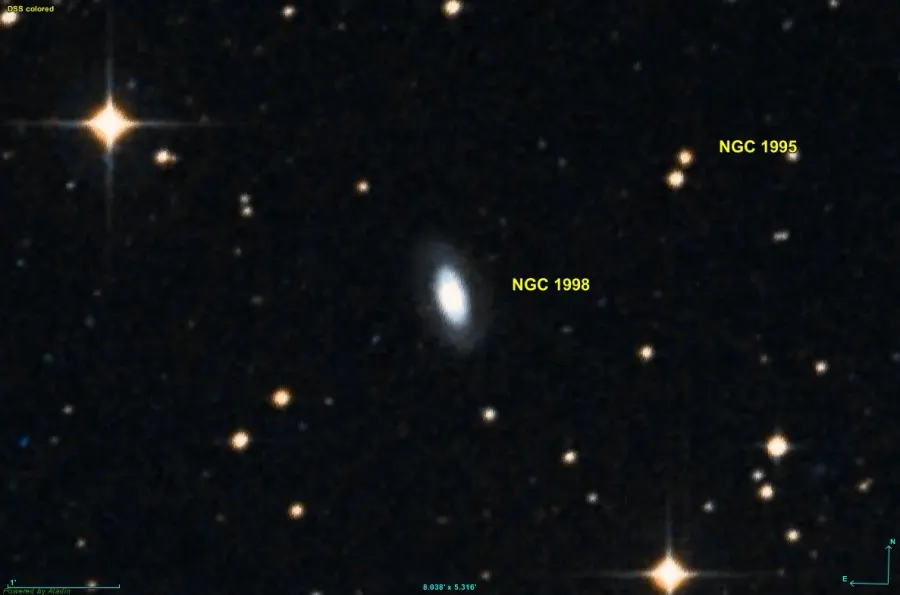 La carte NGC 1998
