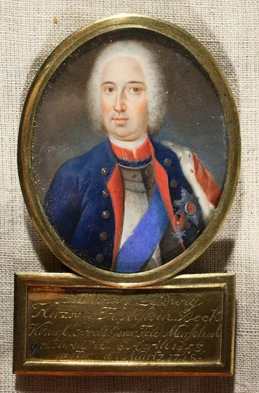 La carte Frédéric-Louis de Schleswig-Holstein-Sonderbourg-Beck