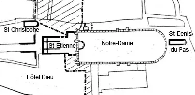 La carte Cathédrale primitive Notre-Dame de Paris