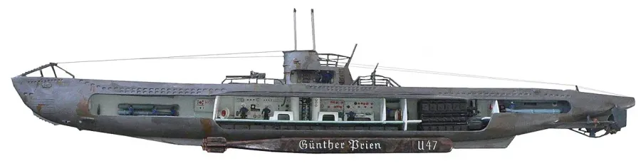 La carte Unterseeboot 47