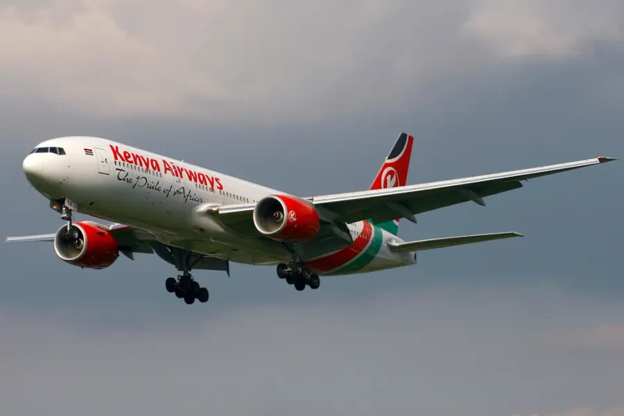 La carte Kenya Airways