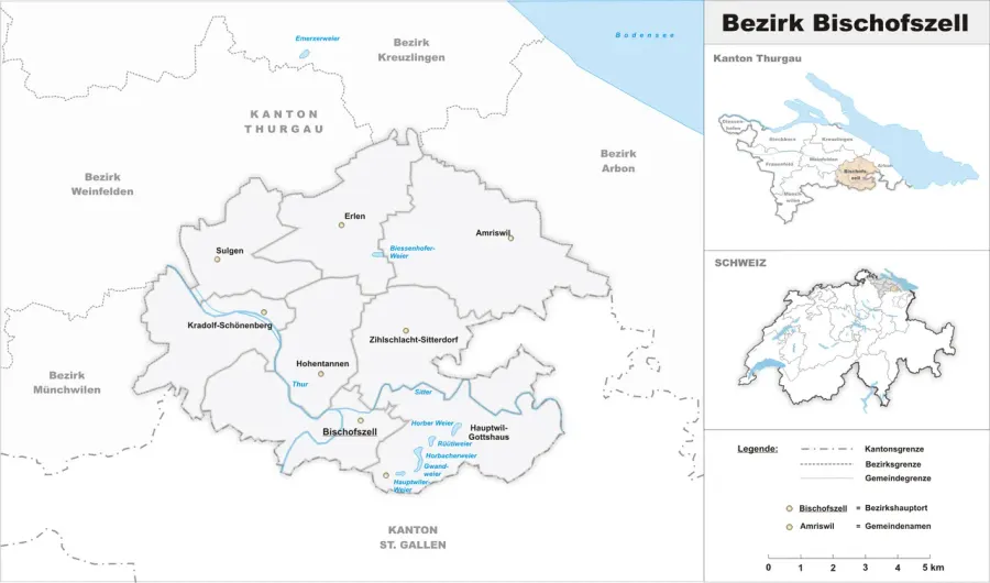 La carte District de Bischofszell
