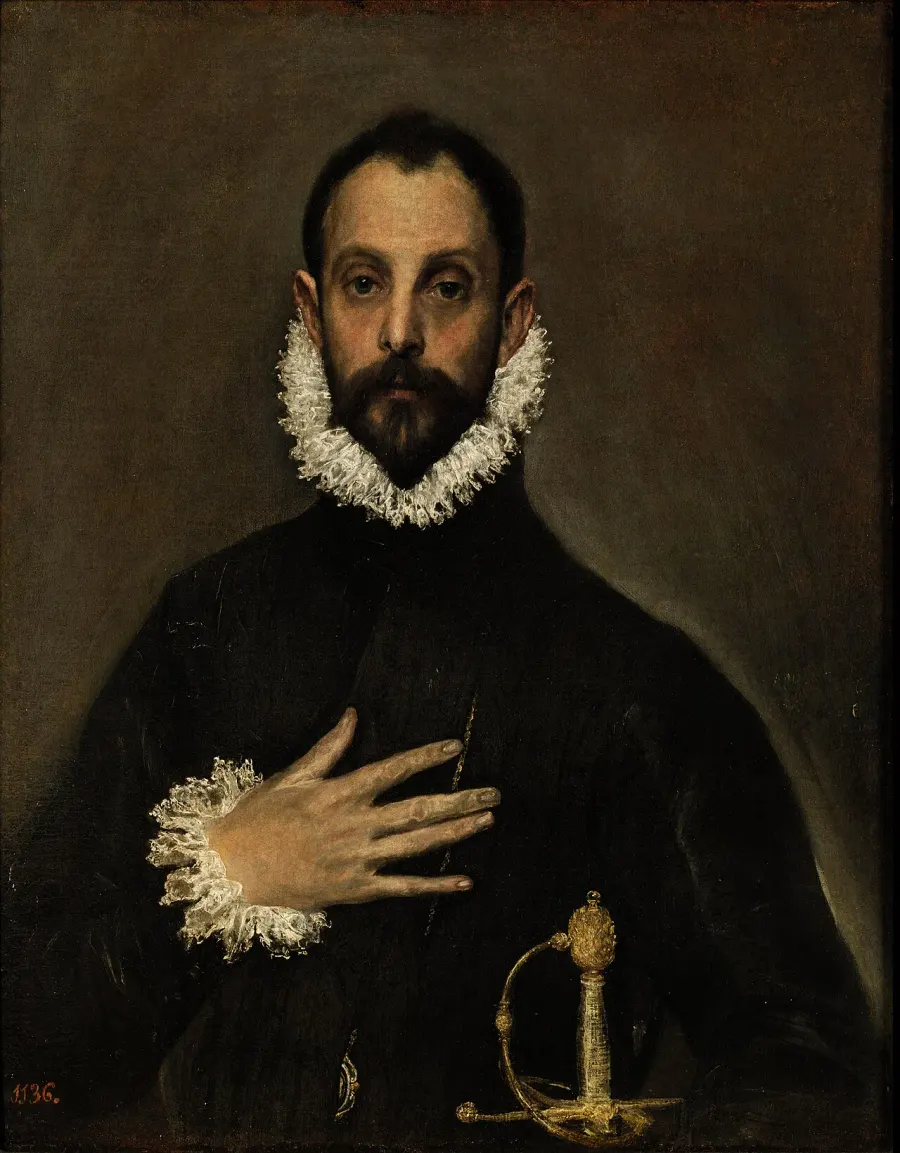 The The Nobleman with his Hand on his Chest card