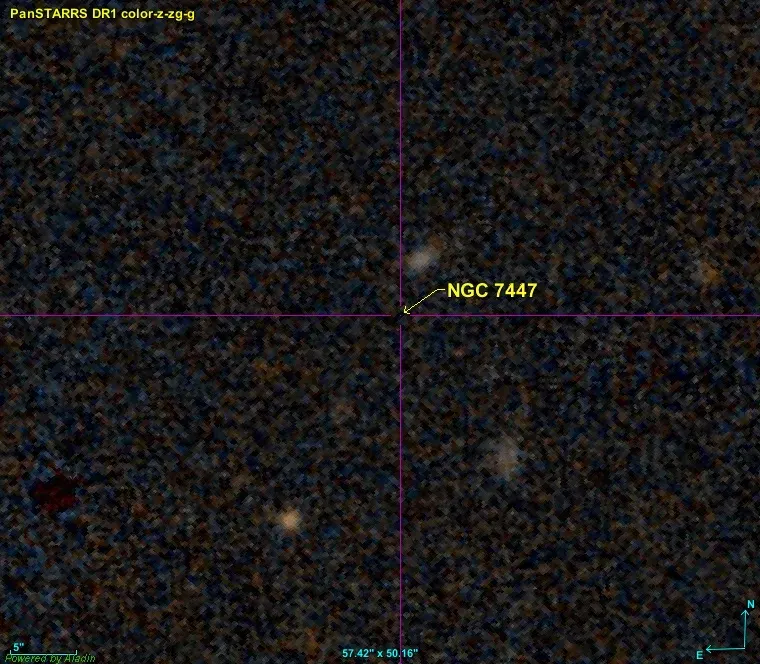 La carte NGC 7447