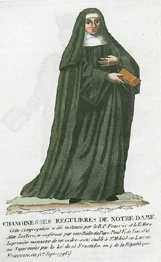 La carte Chanoinesses de Saint-Augustin de la congrégation Notre-Dame