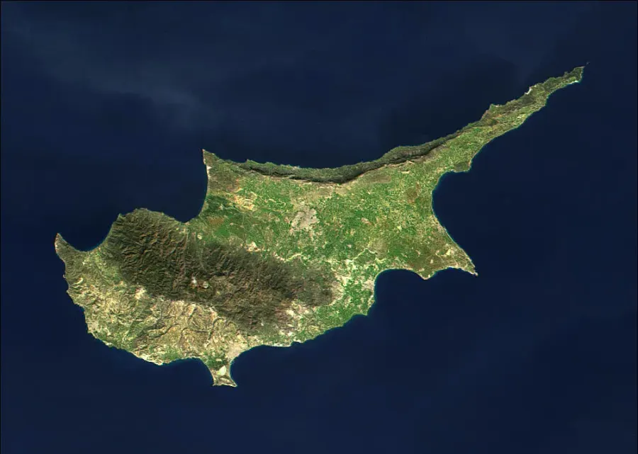 La carte Chypre