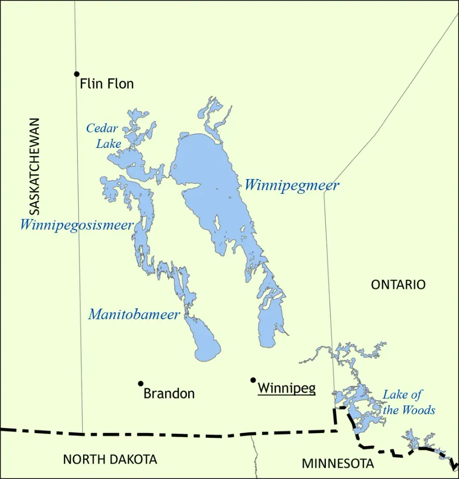 La carte Lac Manitoba