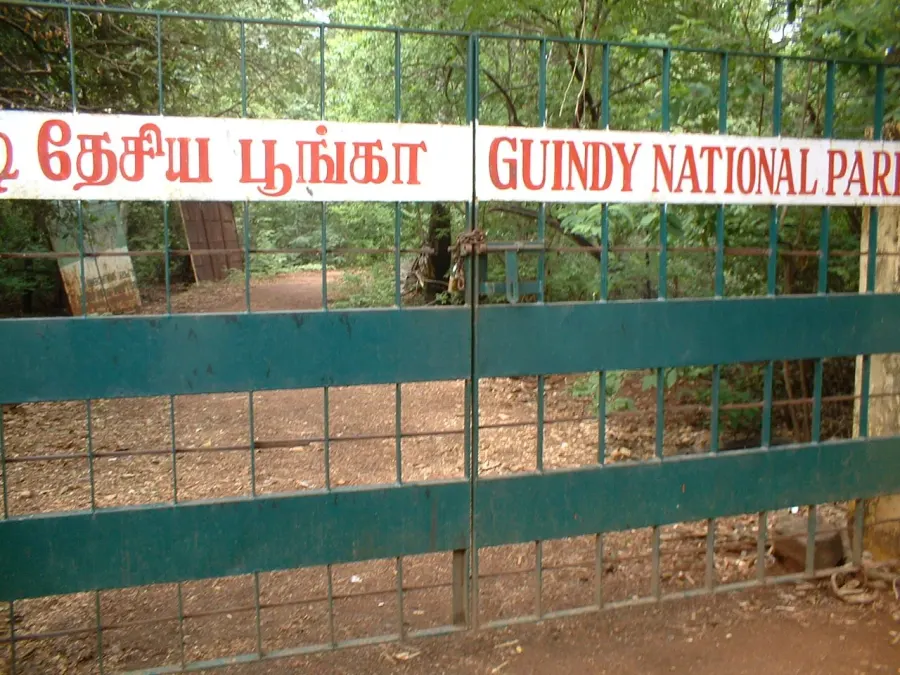 La carte Parc national de Guindy