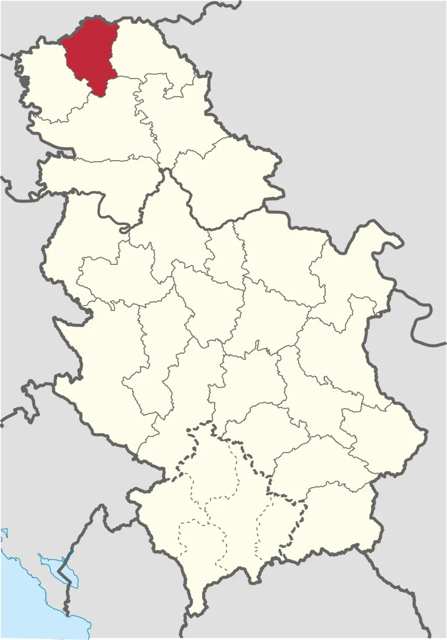 The North Bačka District card