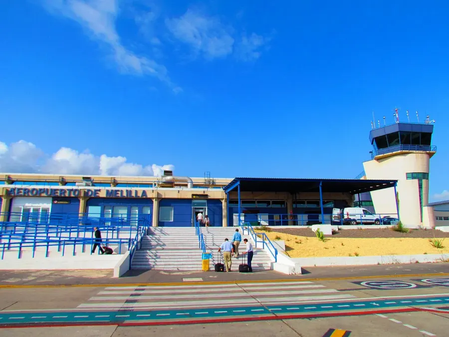 La carte Aéroport de Melilla