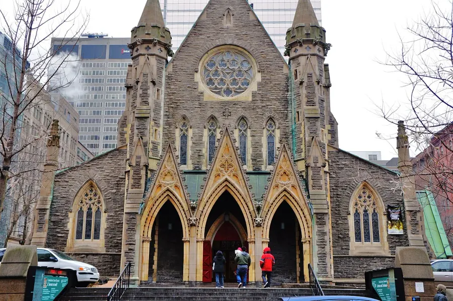 La carte Cathédrale Christ Church de Montréal