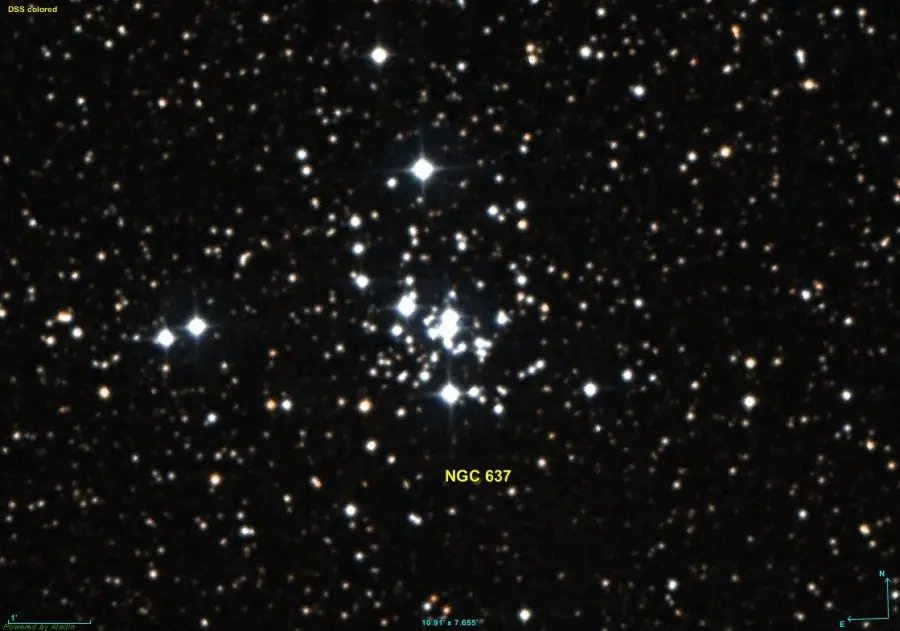 La carte NGC 637