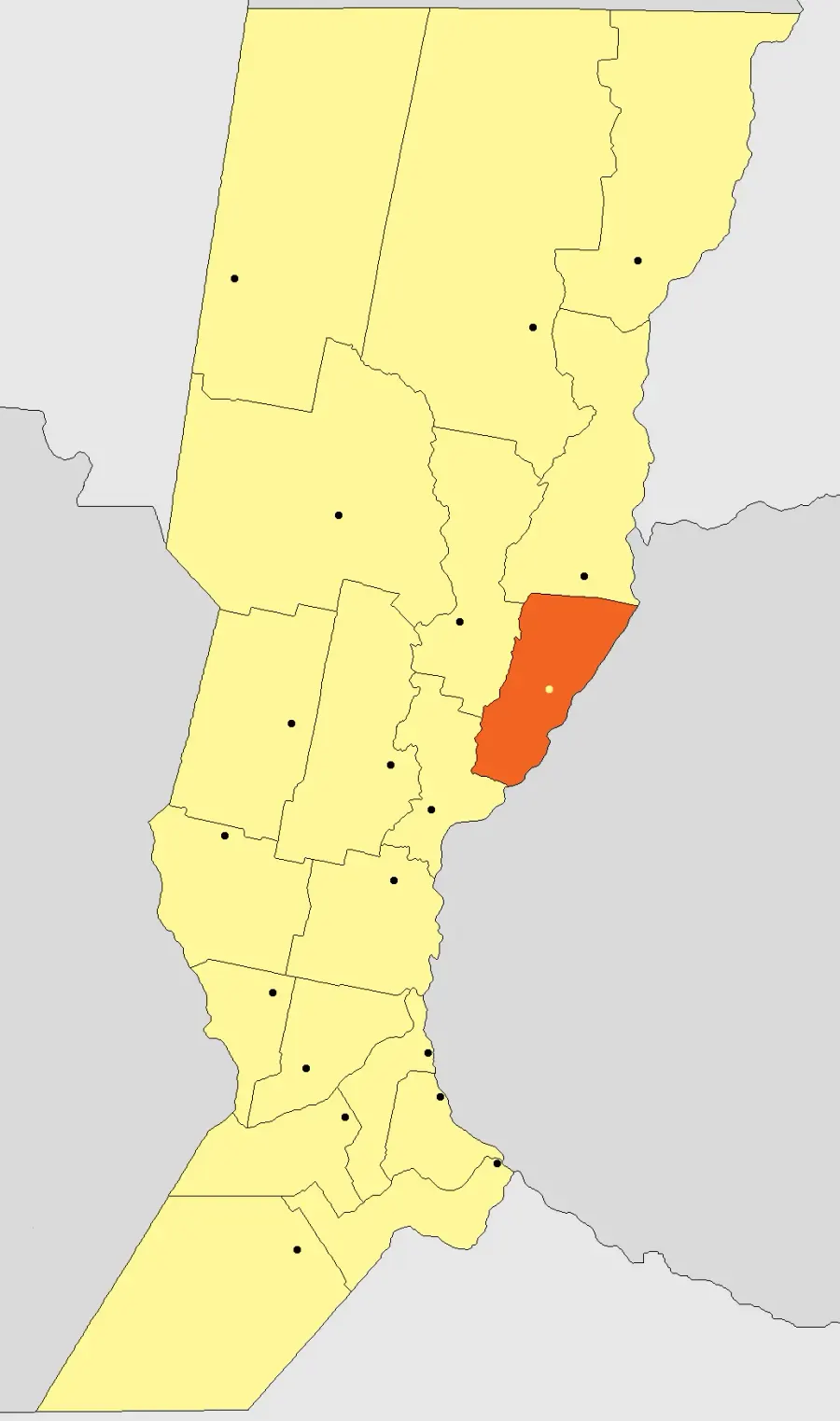 La carte Département de Garay