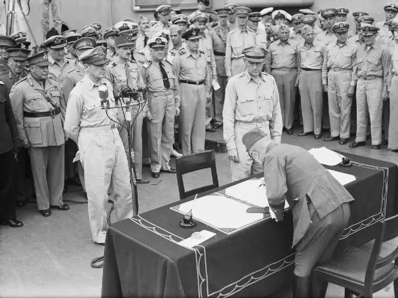 The Surrender of Japan card