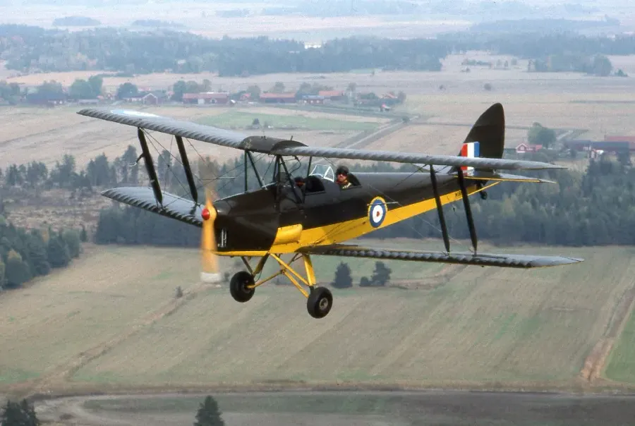 La carte De Havilland DH.82 Tiger Moth