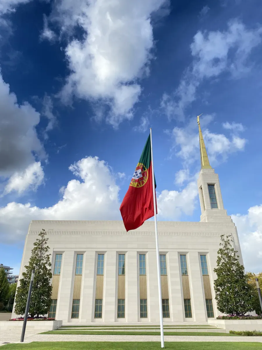 La carte Temple mormon de Lisbonne