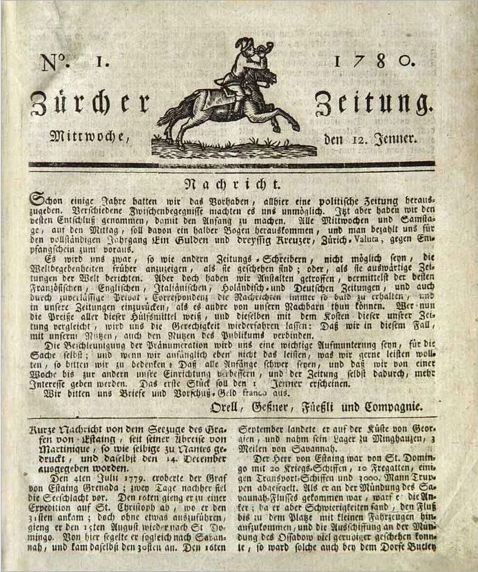 The Neue Zürcher Zeitung card